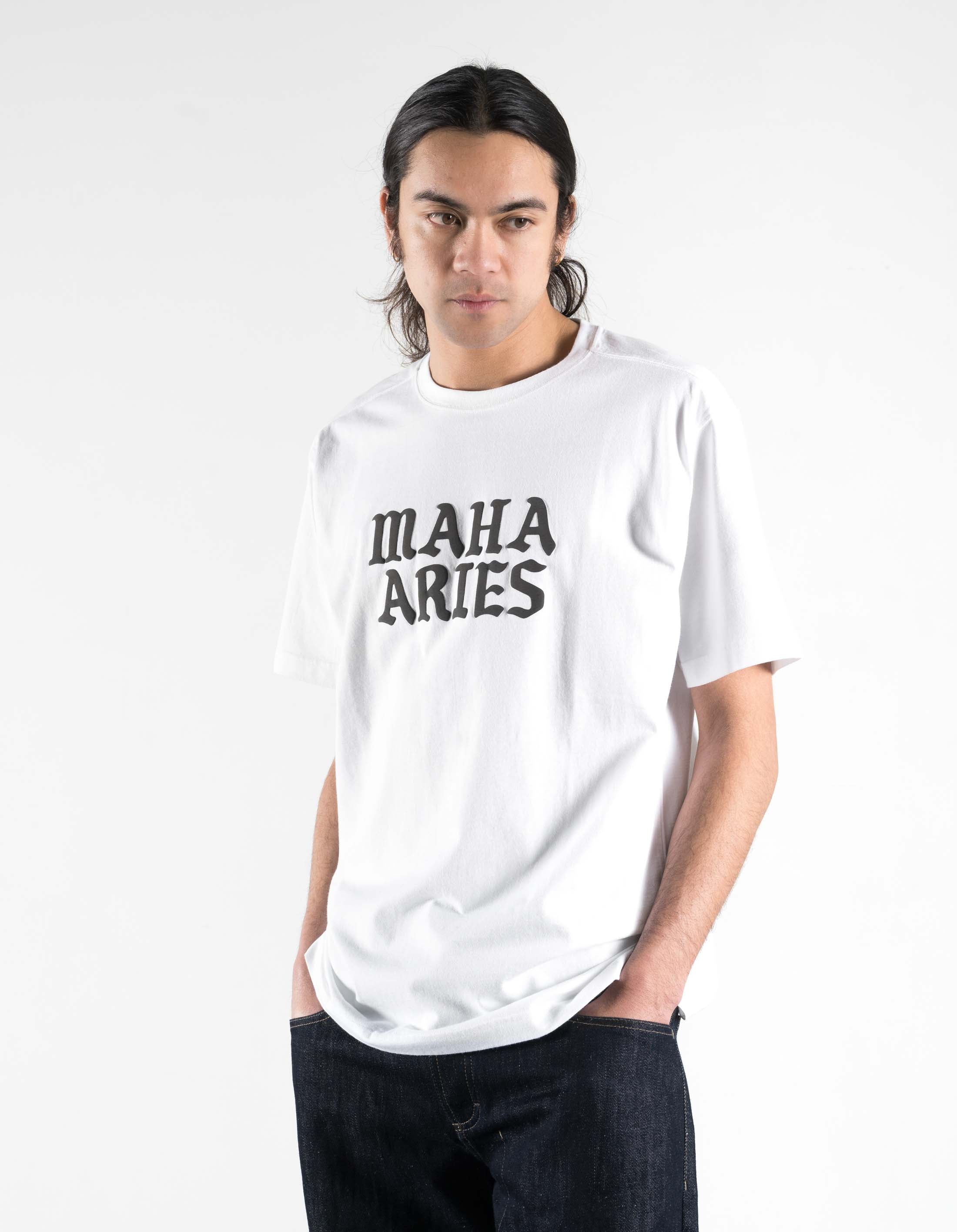7745 Maha Aries Organic Zodiac T-Shirt White - Image 3