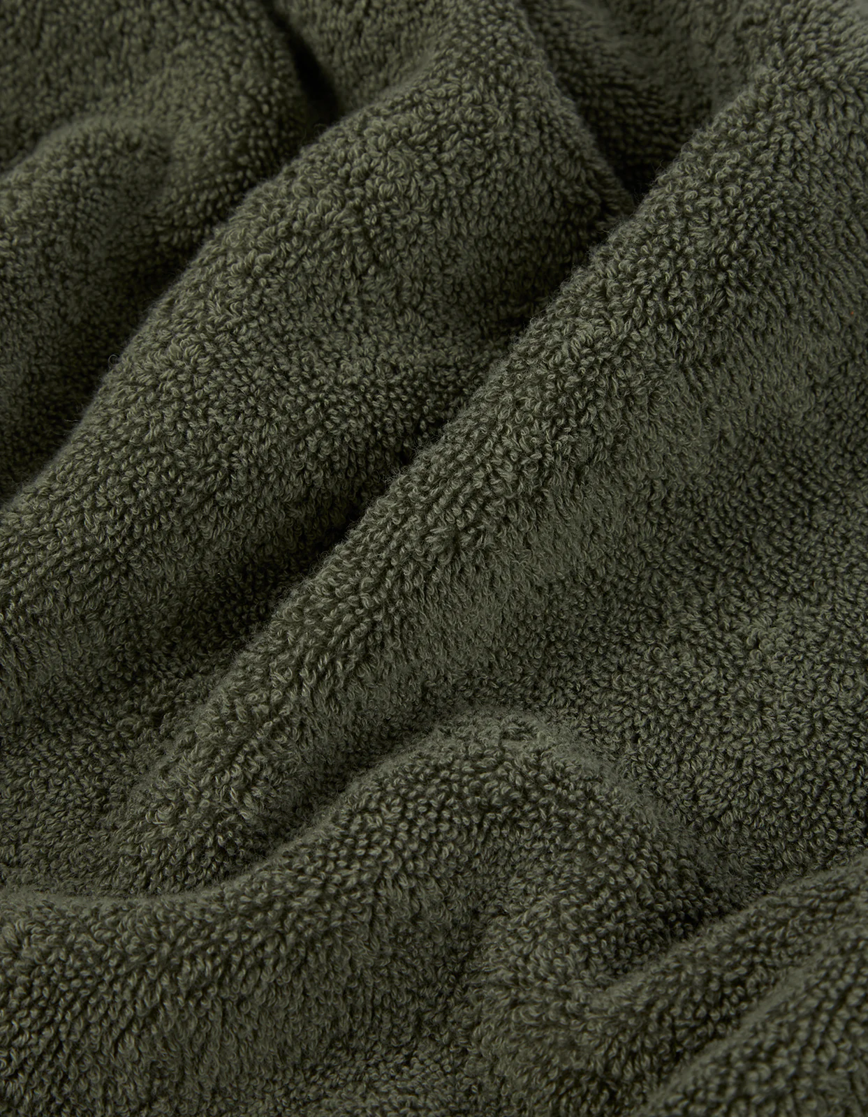 9369 Towel 40 x 80cm · Organic Cotton Olive - Image 7
