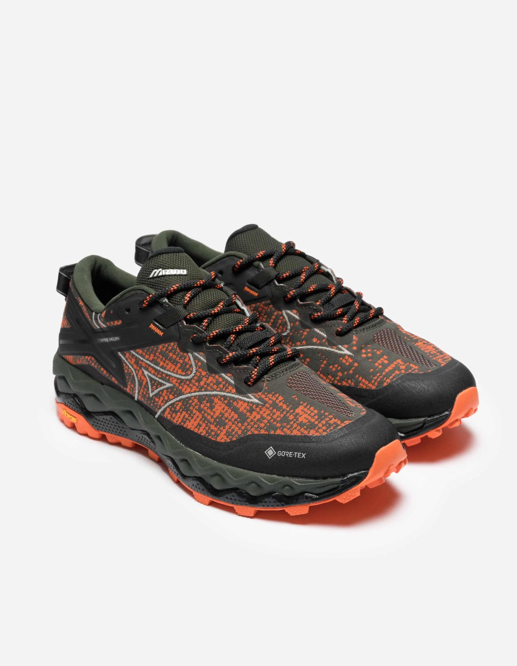 Maharishi Mizuno Wave Mujin LS GTX Vibrant Orange/Cool Gray 3C/Pine Green - Image 3